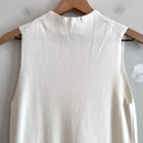 Sleeveless Mock Neck Sweater-8