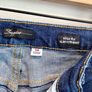 High Rise Slim Leg Jeans-4