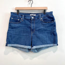Mid-Length Jean Shorts-1