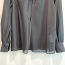 Ruffle Neck Tie Long Sleeve Top-4