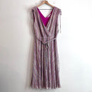 Metallic Striped Midi Dress-2