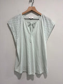 Eyelet Cap Sleeve Top-2