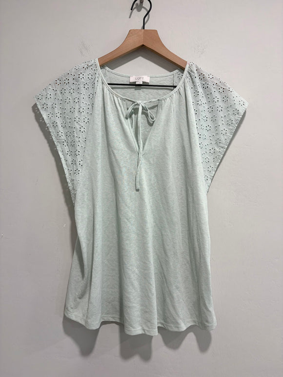 Eyelet Cap Sleeve Top