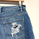 Distressed High Rise Shorts-6