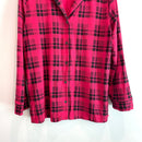 Plaid Button Down Sleep Shirt-4