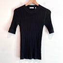 Pointelle Short Sleeve Sweater-2
