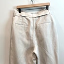 Paperbag Belted Linen Blend Pants-8