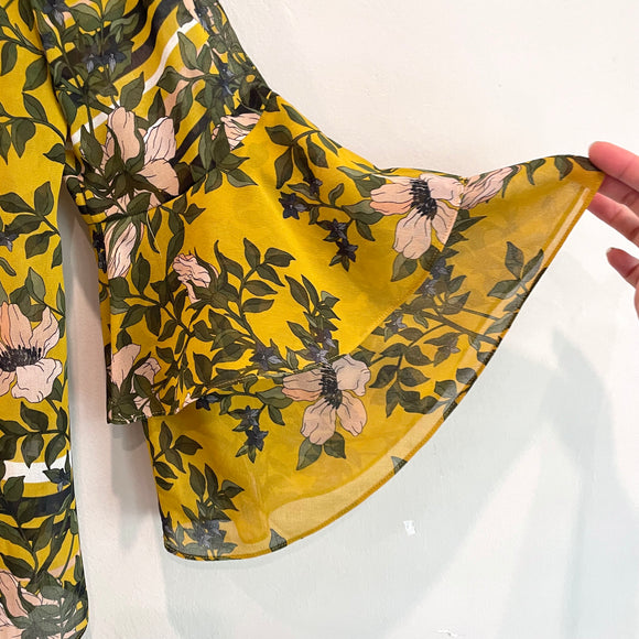 Floral Bell Sleeve Top