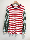 Striped Balloon Sleeve Tee-2