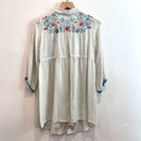 Floral Peacock Embroidered Tunic Top-9