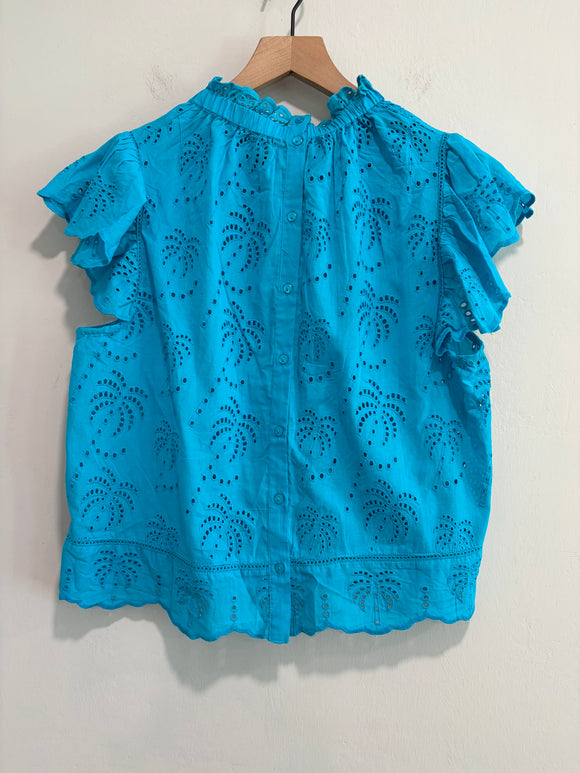 Palm Tree Eyelet Top