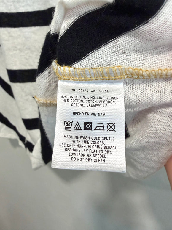 Striped Button Back Top