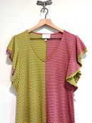 Colorblock Striped Dress-3