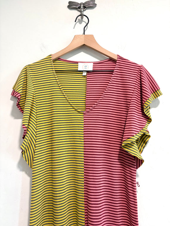Colorblock Striped Dress