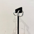 2 Set Sterling Silver Crystal Hoop Earrings-4