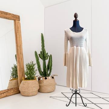 Knit Bell Sleeve Sweater Dress