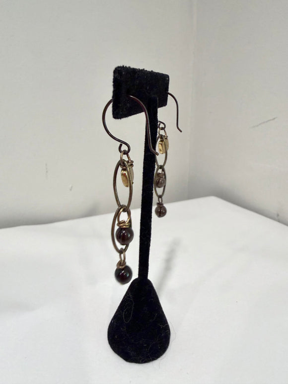 Bronze Beaded Earrings