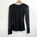 Sheer Sleeve Ribbed Top-2