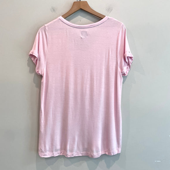 Cuff V-Neck Pocket Tee