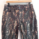 Metallic Foil Skinny Jeans-2