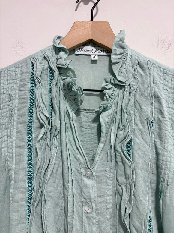 Ruffle Pleated Top