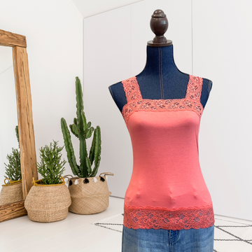 Lace Trim Tank Top