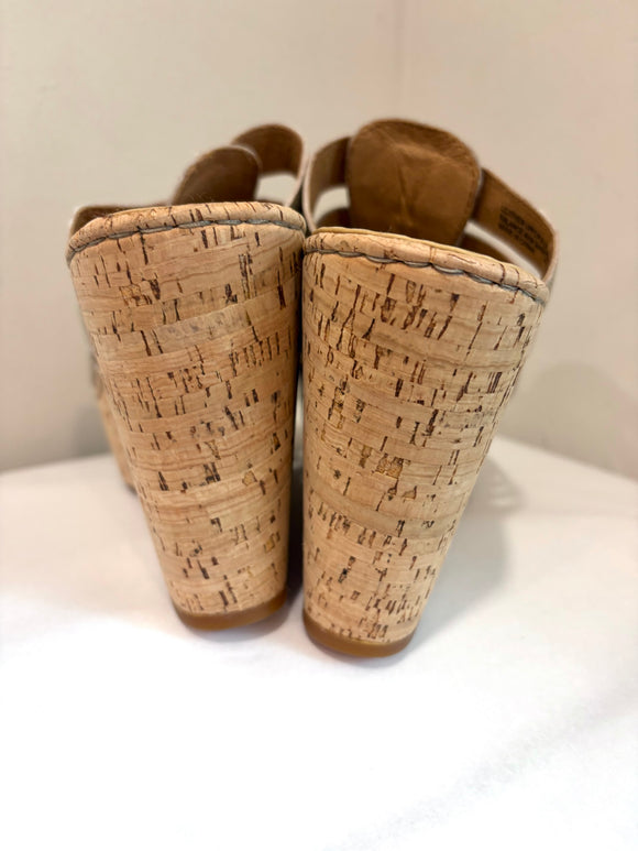 Strappy Cork Wedge Heel