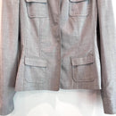Wool Blend Contrast Cuff Blazer Jacket-4