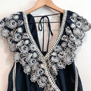 Ruffle Embroidered V-Neck Top-3