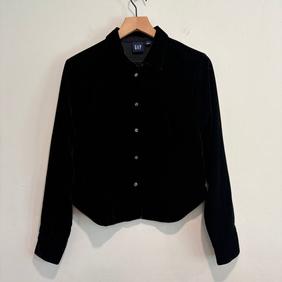 Velvet Button Down Top