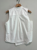 1/4 Button Poplin Top-7