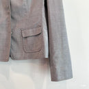 Wool Blend Contrast Cuff Blazer Jacket-5