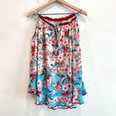 Cold Shoulder Floral Silk Top-2