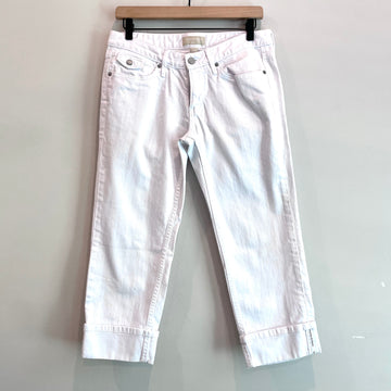 Cuff Hem Capri Jeans