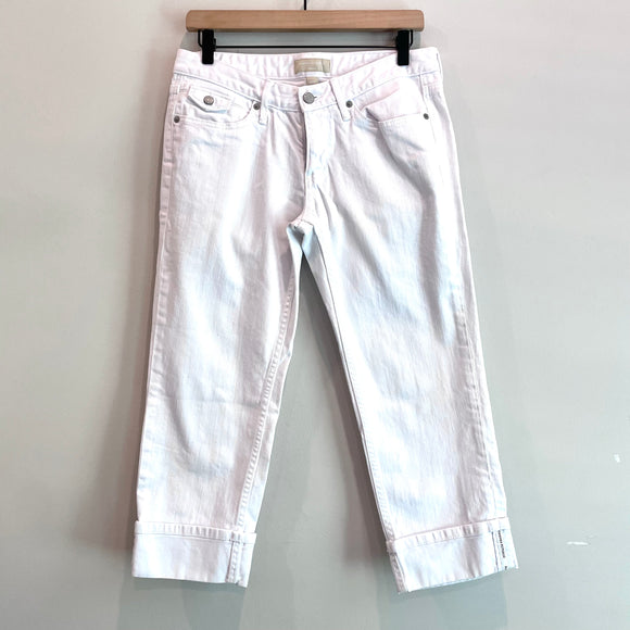 Cuff Hem Capri Jeans