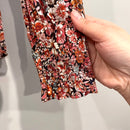 Floral 1/4 Button Top-5