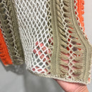 Open Crochet Knit Top-8