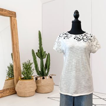 Short Sleeve Lace Tee