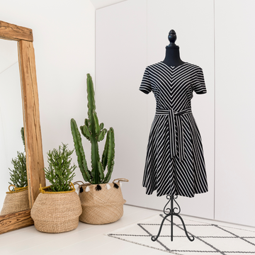 Striped Tie Front Dress