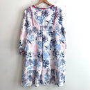 Floral Embroidered Trim Shift Dress-10