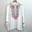 Floral Embroidered 1/2 Button Tunic-2