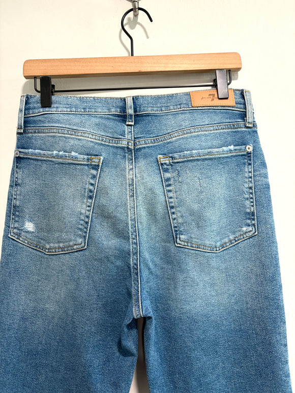 High Rise Slim Kick Jeans