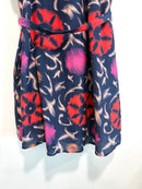 Geometric Flutter Sleeve Dress-9