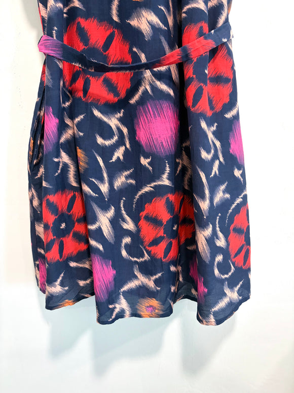 Geometric Flutter Sleeve Dress