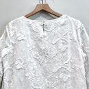 3D Floral 3/4 Sleeve Top-10