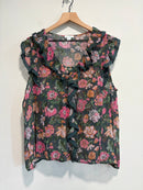 Floral Lace Ruffle Top-2