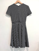Striped Tie Front Dress-9