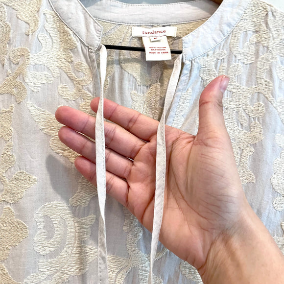 Embroidered Long Sleeve Tunic Top