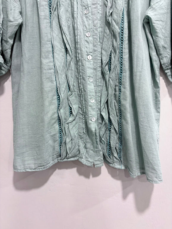 Ruffle Pleated Top