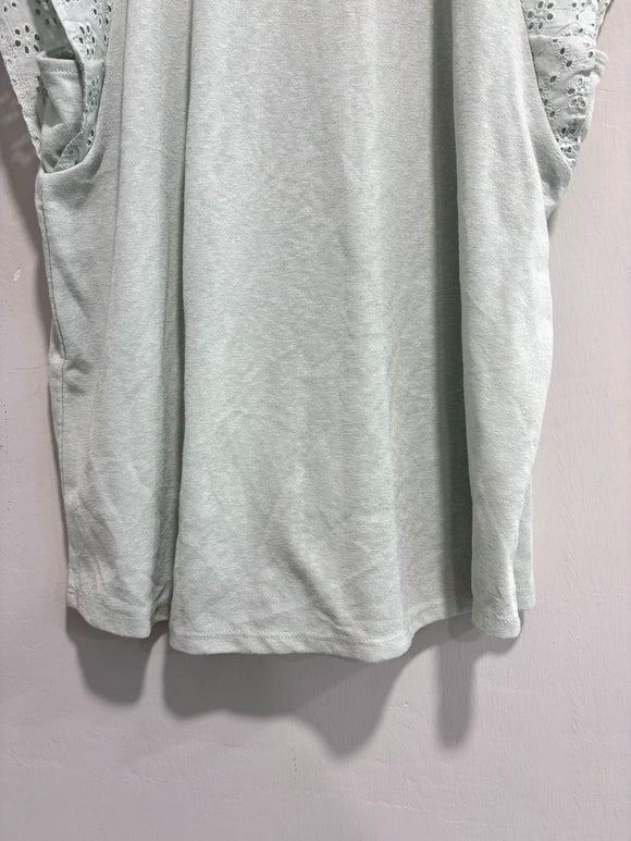 Eyelet Cap Sleeve Top